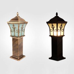 4014 Bollard With Gate Light